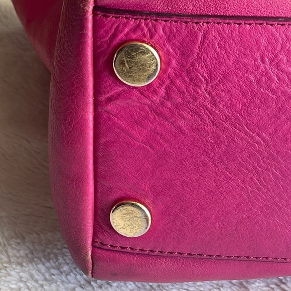 FOSSIL Magenta Leather SYDNEY Tote Bag Purse - Picture 7 of 16